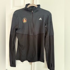 Atlanta United Adidas Black and White Climalite Pullover